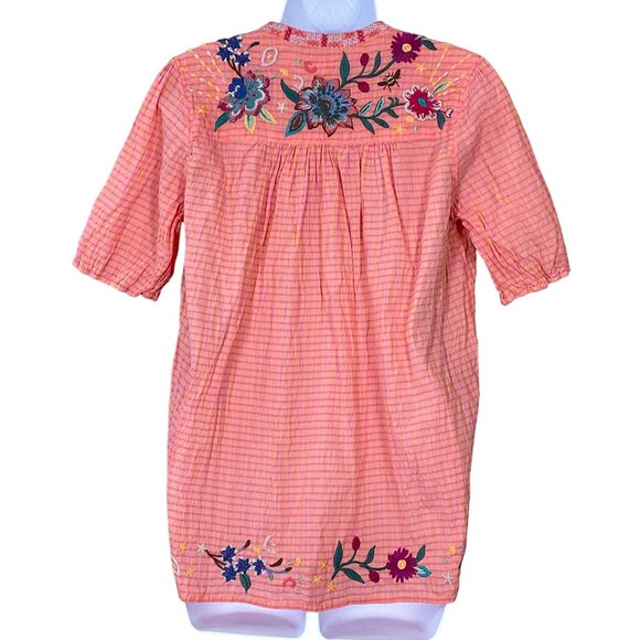 Johnny Was Workshop Olinda Puff Sleeve Effortless Blouse Embr Florals XS NWT - Picture 6 of 12